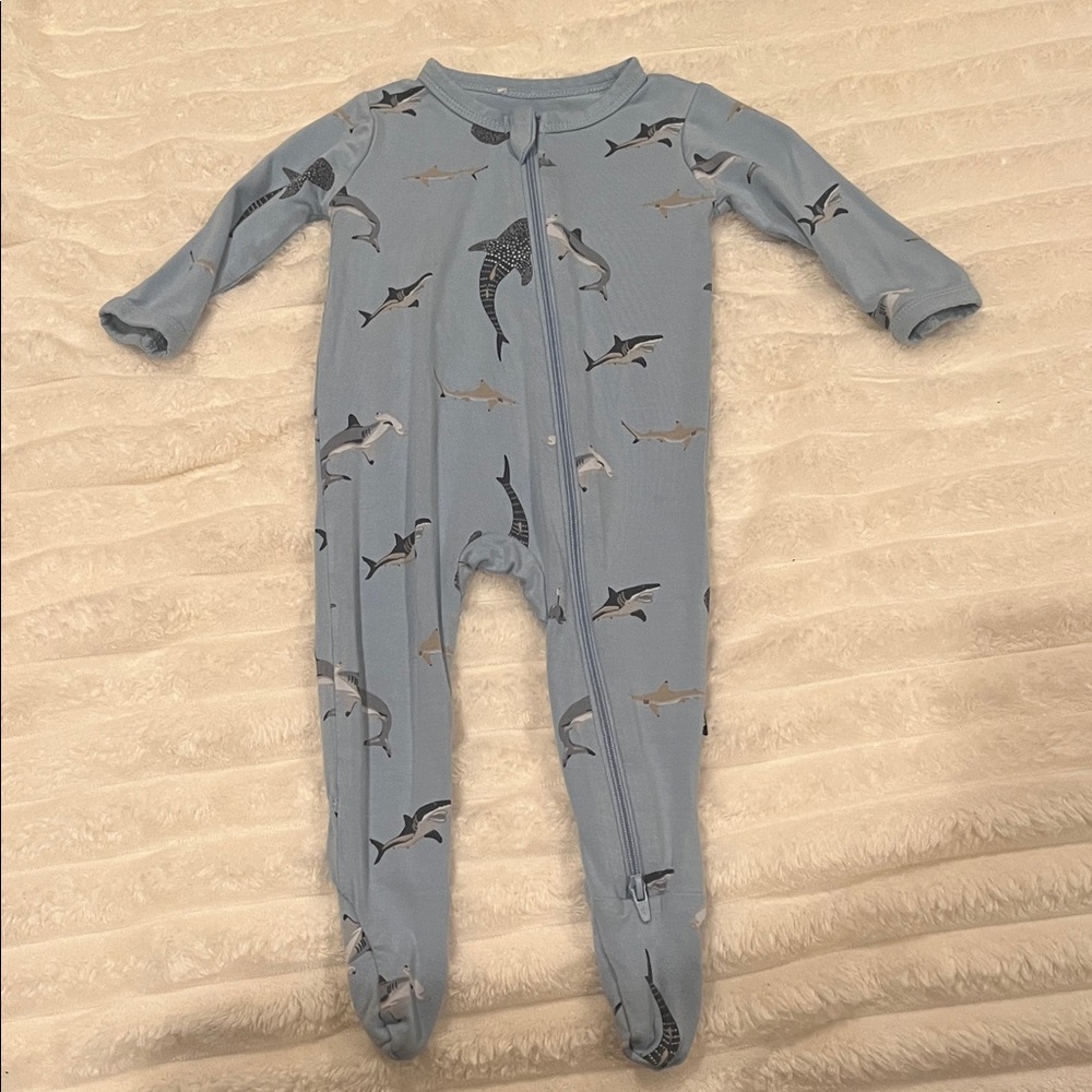 Kyte Baby Blue Shark Print PJs